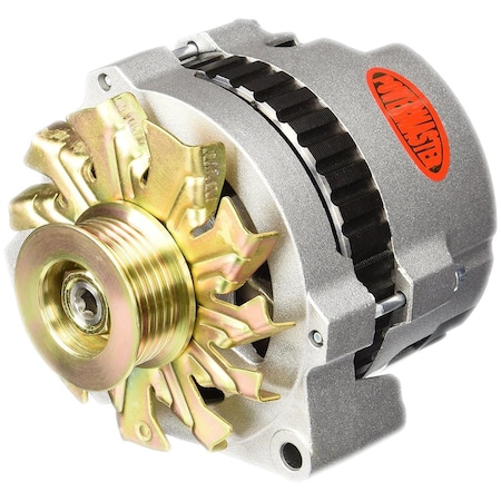 Powermaster Alternator Natural Small Delco Late Model - 140 Amplifiers P66-47861